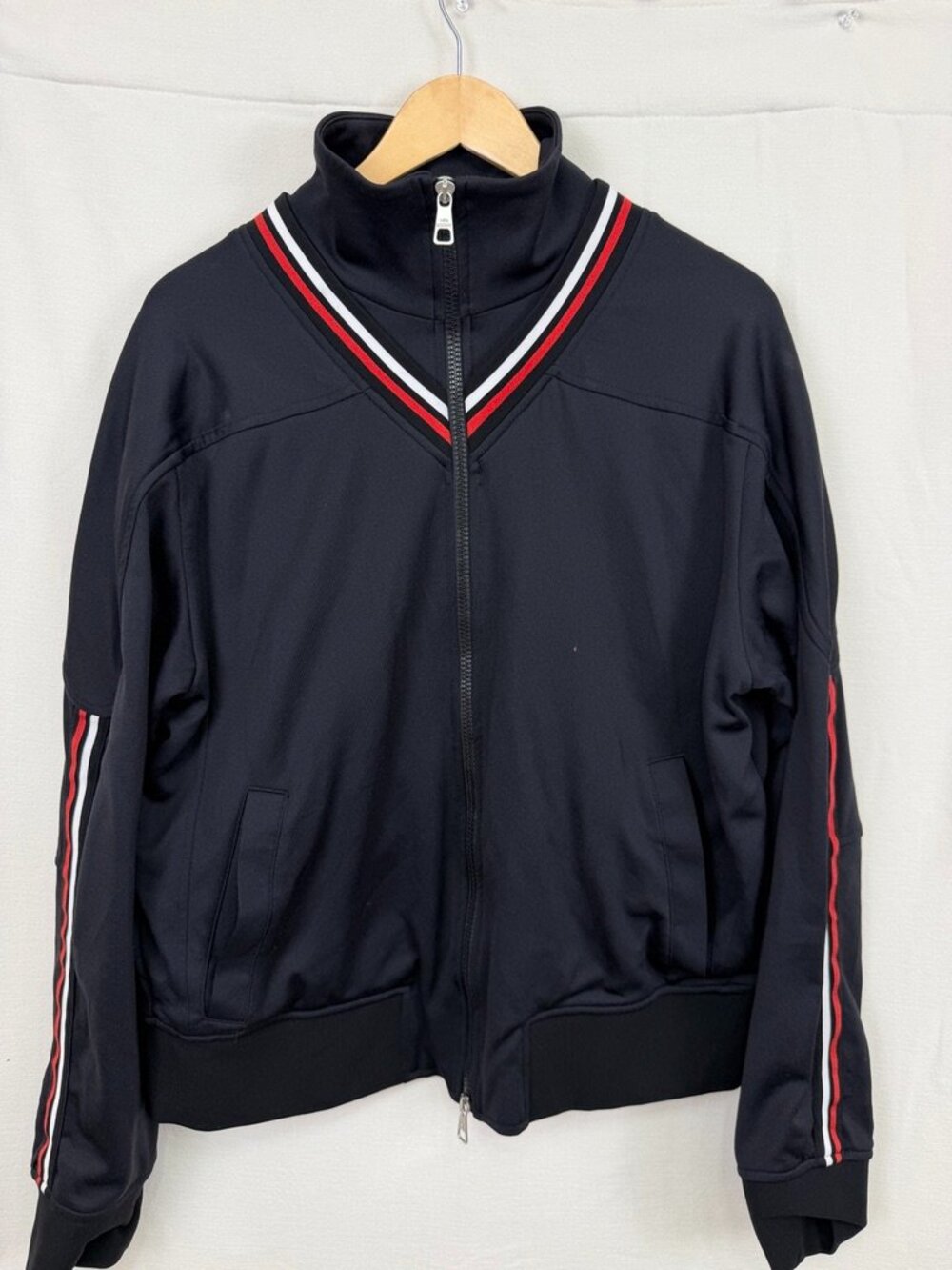 Neil Barrett Oversize Bomber Fit‎ Track Jacket Mens XXL Black BJS520 M513
